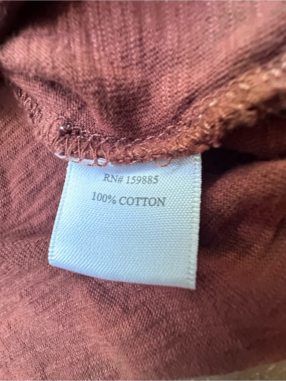 Evereve Rust Long Sleeve Henley Tee - M - Picture 4 of 7